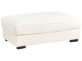 Miniatyrbilde 4 av 11: Ottomansk Fotskammel Off-White Boucle Stoff Polstret Firkantet Minimalistisk Moderne Sofa Element