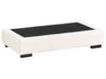 Miniatyrbilde 5 av 11: Ottomansk Fotskammel Off-White Boucle Stoff Polstret Firkantet Minimalistisk Moderne Sofa Element