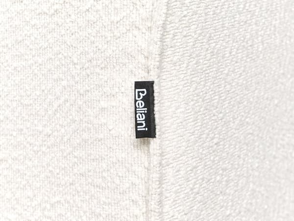 Ottomansk Fotskammel Off-White Boucle Stoff Polstret Firkantet Minimalistisk Moderne Sofa Element