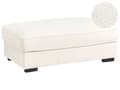 Miniatyrbilde 1 av 11: Ottomansk Fotskammel Off-White Boucle Stoff Polstret Firkantet Minimalistisk Moderne Sofa Element