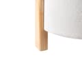 Miniatyrbilde 7 av 8: Puff Off White Chenille Polstret Sete med Runde Treben