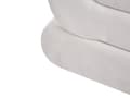 Miniatyrbilde 7 av 9: Pouffe Off White Chenille Stoff Polstret S-formet Fotskammel til Stuen