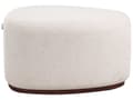 Miniatyrbilde 4 av 8: Puff Lys Beige Stoff Polstret Stoff Akcentseng Benk Krakk