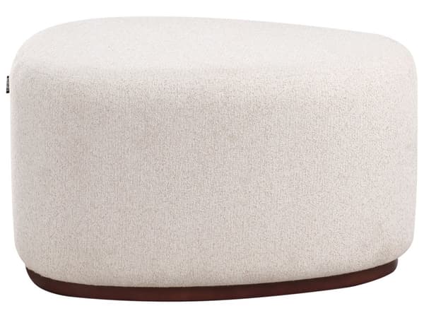 Puff Lys Beige Stoff Polstret Stoff Akcentseng Benk Krakk