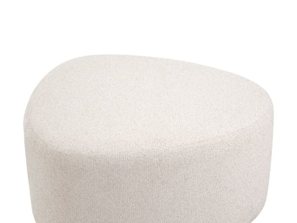 Puff Lys Beige Stoff Polstret Stoff Akcentseng Benk Krakk