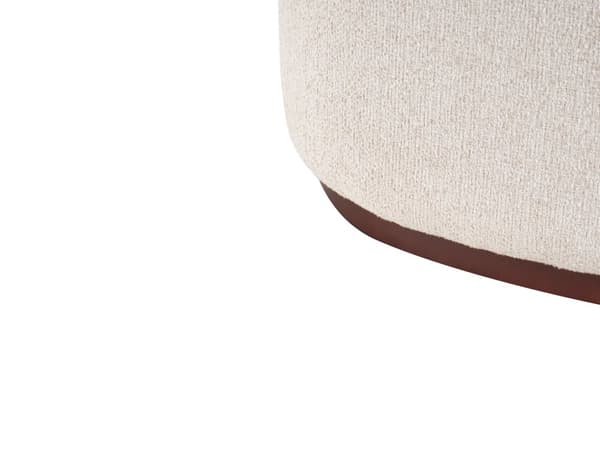 Puff Lys Beige Stoff Polstret Stoff Akcentseng Benk Krakk