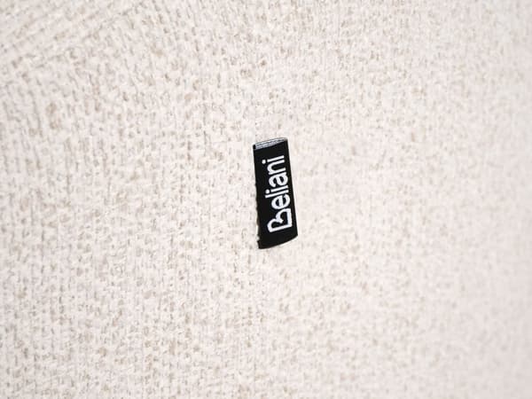 Puff Lys Beige Stoff Polstret Stoff Akcentseng Benk Krakk