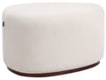 Miniatyrbilde 1 av 8: Puff Lys Beige Stoff Polstret Stoff Akcentseng Benk Krakk