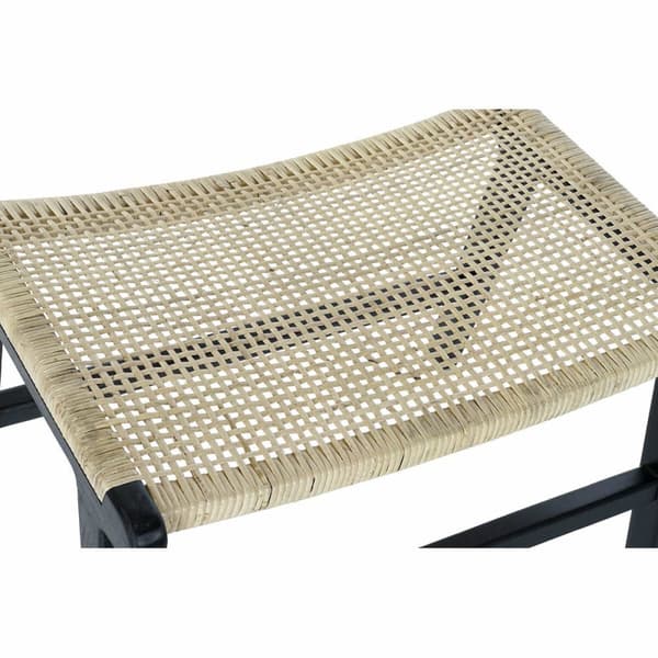Sittpall DKD Home Decor 8424001823192 65 x 47 x 40 cm Naturell Teak Svart
