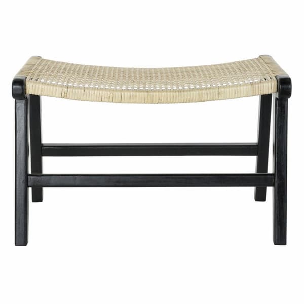 Sittpall DKD Home Decor 8424001823192 65 x 47 x 40 cm Naturell Teak Svart