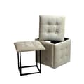 Pikkukuva 6 / 6: Set of stools GO GIFT Transformer Kerma Sametti Teräs 50 x 50 x 50 cm Pehmustettu istuin 5 yhdessä 5 osaa