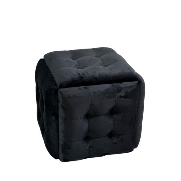 Set of stools GO GIFT Transformer Musta Sametti Teräs 50 x 50 x 50 cm Pehmustettu istuin 5 yhdessä 5 osaa