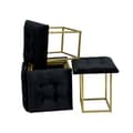Pikkukuva 4 / 7: Set of stools GO GIFT Transformer Musta Sametti Teräs 50 x 50 x 50 cm Pehmustettu istuin 5 yhdessä 5 osaa