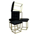 Pikkukuva 7 / 7: Set of stools GO GIFT Transformer Musta Sametti Teräs 50 x 50 x 50 cm Pehmustettu istuin 5 yhdessä 5 osaa