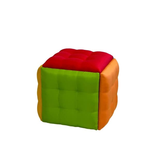 Set of stools GO GIFT Transformer Monivärinen Nahka Teräs 50 x 50 x 50 cm Pehmustettu istuin 5 yhdessä 5 osaa