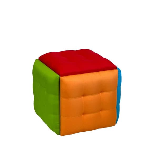 Set of stools GO GIFT Transformer Monivärinen Nahka Teräs 50 x 50 x 50 cm Pehmustettu istuin 5 yhdessä 5 osaa