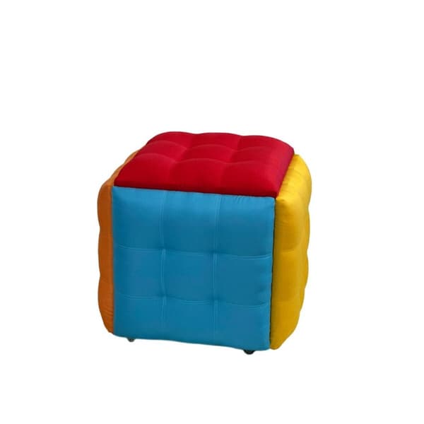 Set of stools GO GIFT Transformer Monivärinen Nahka Teräs 50 x 50 x 50 cm Pehmustettu istuin 5 yhdessä 5 osaa