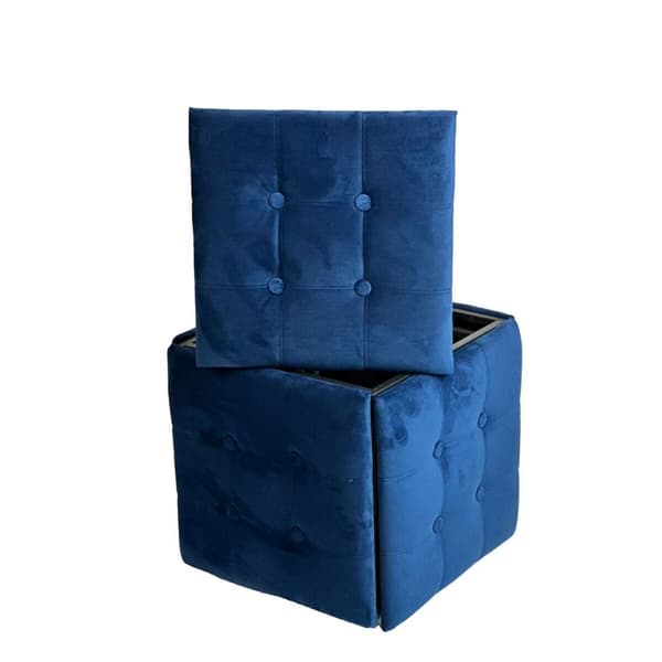 Set of stools GO GIFT Transformer Punaruskea Sametti Teräs 50 x 50 x 50 cm Pehmustettu istuin 5 yhdessä 5 osaa