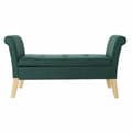 Miniatyrbild 4 av 7: Sittpall DKD Home Decor 8424001795512 Naturell Trä Polyester Grön (130 x 44 x 69 cm)