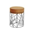 Miniatyrbild 1 av 3: Fotpall DKD Home Decor Svart Metall Polyester Terrakota n (33 x 33 x 42 cm)