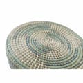 Miniatyrbild 3 av 4: Fotpall DKD Home Decor Naturell Turkos Vit Rattan Tropiskt Sjögräs (41 x 41 x 42 cm)