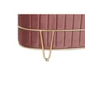 Miniatyrbild 3 av 3: Sittpall DKD Home Decor 80 x 42 x 45 cm Grå Gyllene Metall Bordeaux