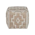 Miniatyrbild 4 av 4: Fotpall Home ESPRIT Vit Naturell 45 x 45 x 45 cm