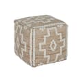 Miniatyrbild 1 av 4: Fotpall Home ESPRIT Vit Naturell 45 x 45 x 45 cm