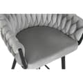 Miniatyrbild 4 av 7: Sittpall Home ESPRIT Svart Grå Metall 58 x 53 x 101 cm