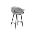 Miniatyrbild 1 av 7: Sittpall Home ESPRIT Svart Grå Metall 58 x 53 x 101 cm
