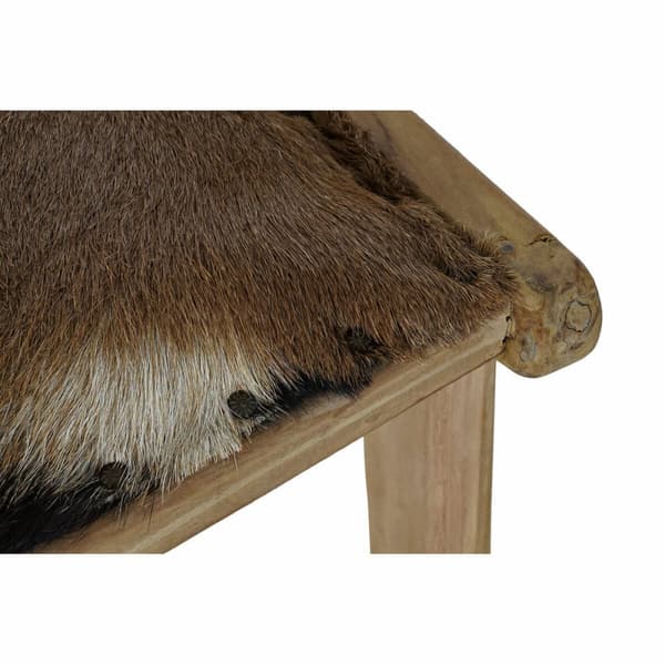 Stol DKD Home Decor 8424001823215 Brun Multifarvet Natur Teak 65 x 47 x 42 cm