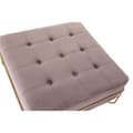 Miniatyrbillede 4 af 4: Stol DKD Home Decor   Skum Pink Gylden Metal Polyester Fløjl Træ MDF (80 x 80 x 42 cm)
