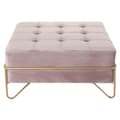 Miniatyrbillede 1 af 4: Stol DKD Home Decor   Skum Pink Gylden Metal Polyester Fløjl Træ MDF (80 x 80 x 42 cm)