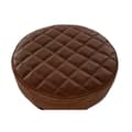 Miniatyrbillede 2 af 2: Taburet DKD Home Decor Sort Læder Metal Lys brun (44 x 38 x 82 cm)
