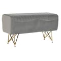 Miniatyrbillede 1 af 4: Stol DKD Home Decor   90 x 31 x 47 cm Grå Gylden Metal