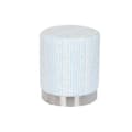 Miniatyrbillede 1 af 3: Fodstøtte DKD Home Decor Blå Hvid Metal Striber Middelhavet 34 x 34 x 40 cm