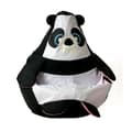 Miniatyrbillede 4 af 6: Puf GO GIFT Hvid Sort Oxford 130 x 90 cm