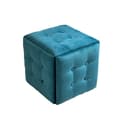 Miniatyrbillede 2 af 4: Taburet sæt GO GIFT Transformer Blå Fløjl Stål 50 x 50 x 50 cm Puf 5 i 1 5 enheder
