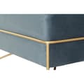 Miniatyrbild 5 av 5: Sittpall DKD Home Decor   Skum Blå Gyllene Metall Polyester Sammet Trä MDF (80 x 80 x 42 cm)