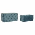 Miniatyrbild 1 av 2: Sittpall DKD Home Decor   Blå Polyester Sammet Trä MDF (88 x 53 x 48 cm)
