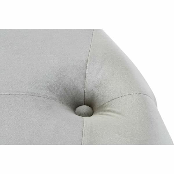Fotpall DKD Home Decor Grå Sammet Trä MDF (80 x 80 x 43 cm) (58 x 58 x 37 cm) (2 pcs)