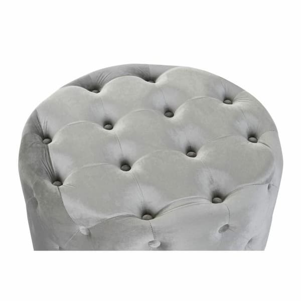Fotpall DKD Home Decor Grå Sammet Trä MDF (80 x 80 x 43 cm) (58 x 58 x 37 cm) (2 pcs)