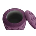 Miniatyrbild 3 av 3: Fotpall DKD Home Decor Violett Polyester Bordeaux Trä MDF (70 x 70 x 42 cm)
