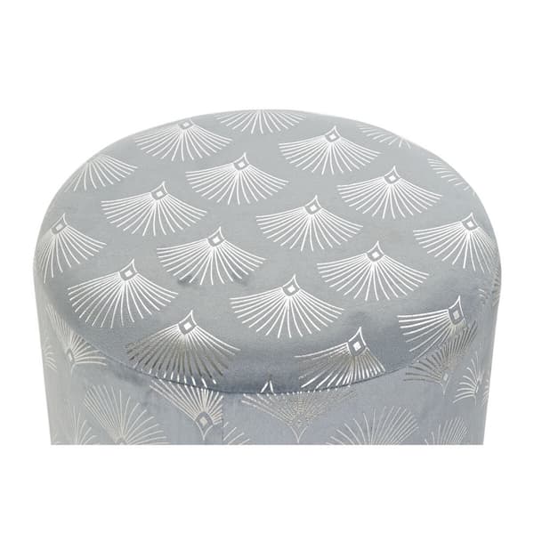 Jalkatuki DKD Home Decor Sininen Polyesteri Metalli Kullattu (35 x 35 x 43 cm)