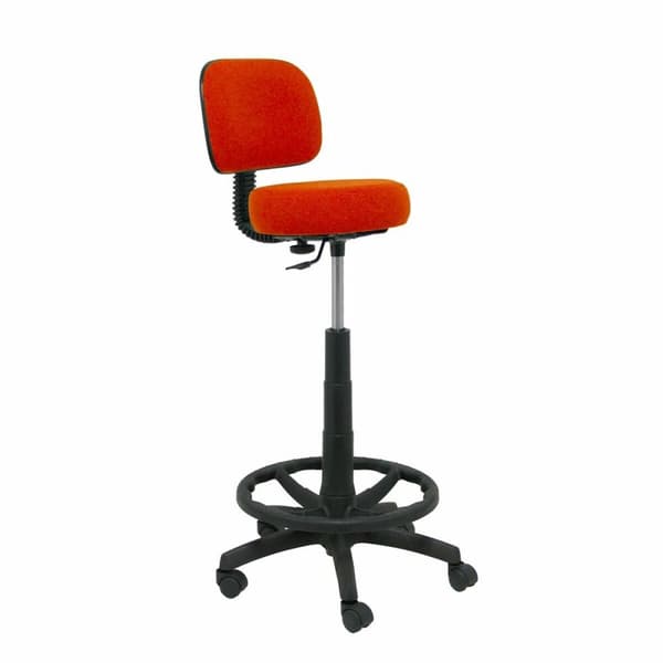 Ergonominen jakkara Piqueras y Crespo LB305RN Oranssi Tumma oranssi PVC Renkailla