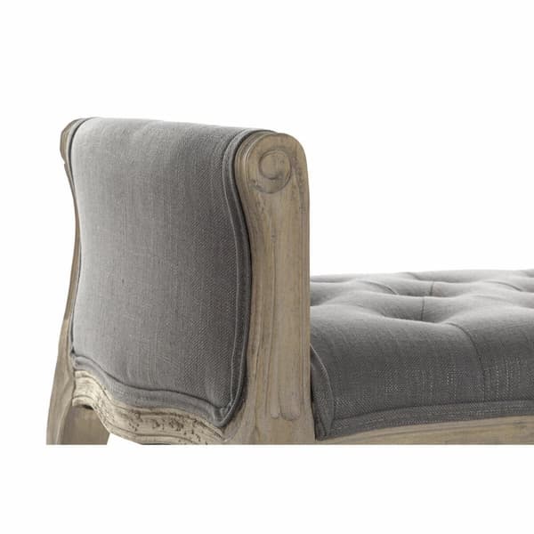 Jakkara DKD Home Decor Luonnollinen Tumman harmaa Kumipuu Kangas 109 x 44,5 x 60 cm