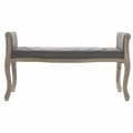 Pikkukuva 2 / 4: Jakkara DKD Home Decor   Luonnollinen Tumman harmaa Kumipuu Kangas 109 x 44,5 x 60 cm