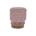 Pikkukuva 1 / 3: Jalkatuki DKD Home Decor 43 x 43 x 51 cm Puu Ruskea Vaaleanpunainen Makramee Boho