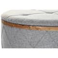 Pikkukuva 4 / 4: Jakkara DKD Home Decor   Luonnollinen Puu Polyesteri Vaaleanharmaa (80 x 80 x 43 cm)