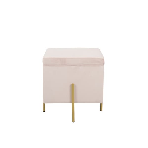 Jalkatuki DKD Home Decor Pinkki Metalli Polyesteri (45 x 45 x 45 cm)